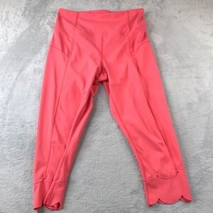 Free People Movement Genesis Scallop Leggings Bright Pink Size  L